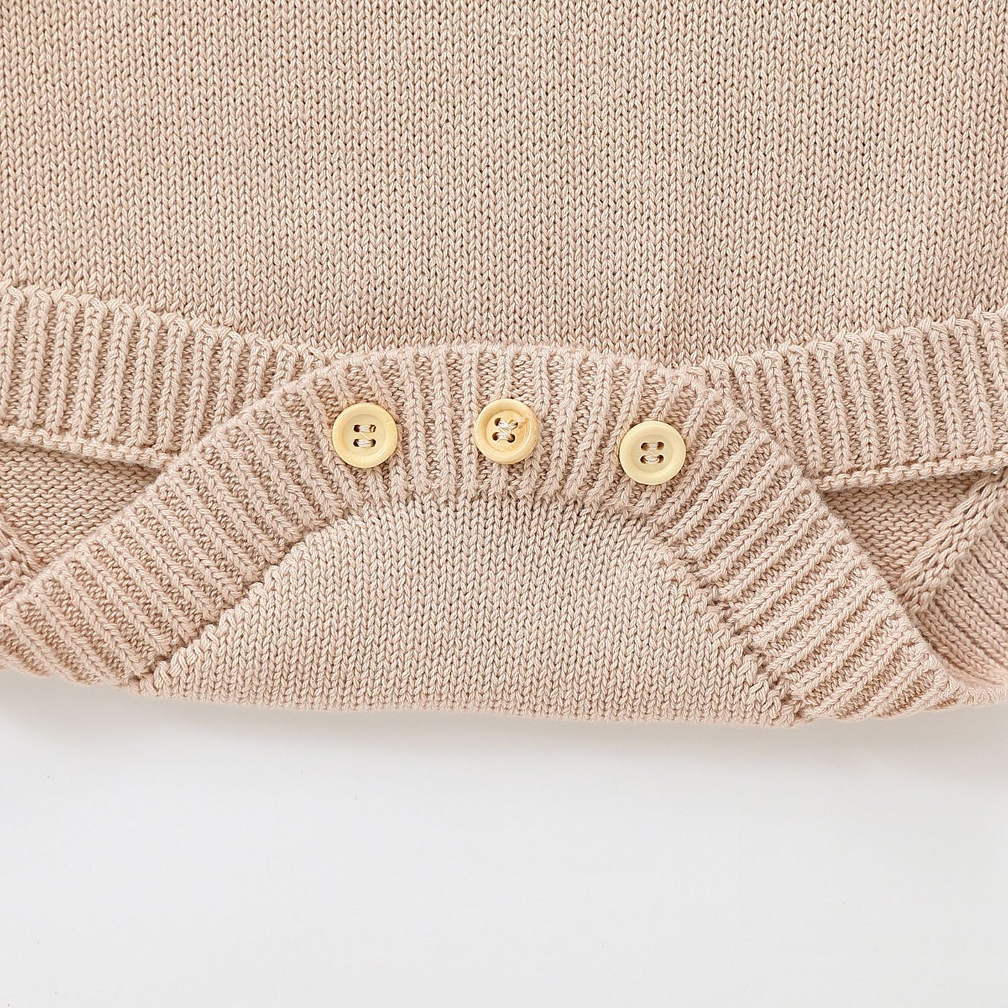 Children's Romper Sweater White Light Brown