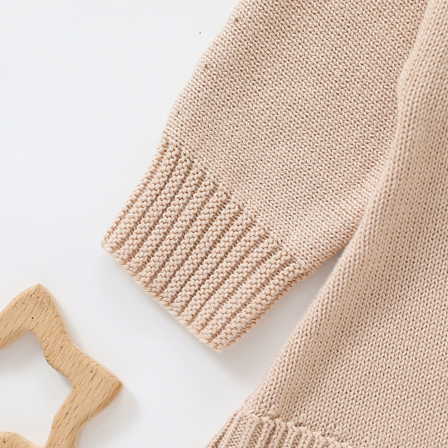 Children's Romper Sweater White Light Brown